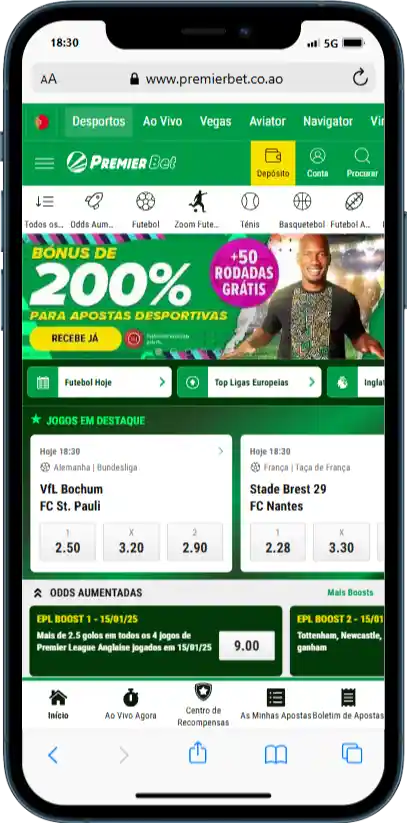 Premier Bet Angola - Criar Conta